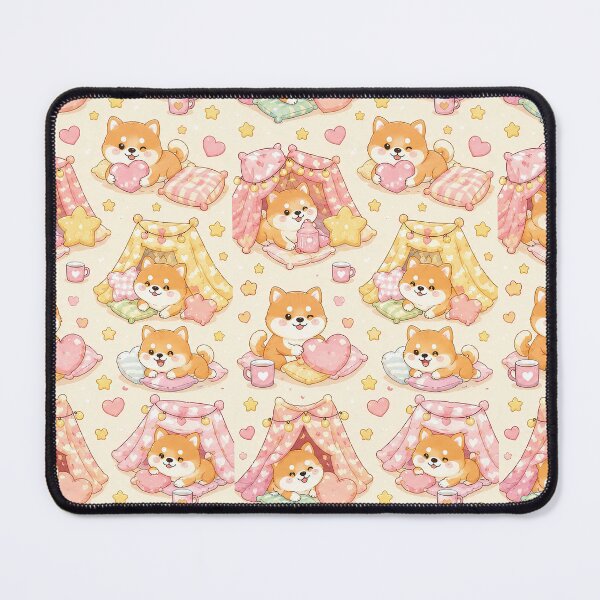 Item preview, Shiba Inu Love Pillow Fort Pattern designed and sold by Soft Berry Studio.