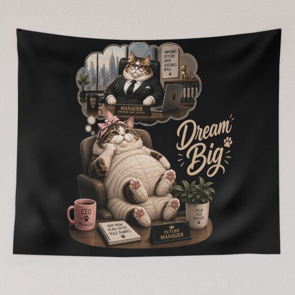 Item preview, Ambitious office cat designed and sold by urbanshop7.