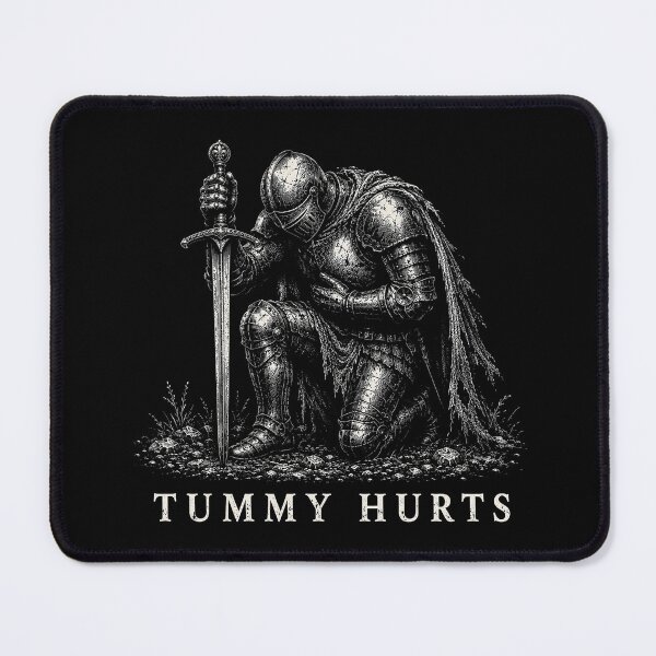 Item preview, Tummy Hurts Funny Medieval Knight Dark Fantasy 2 designed and sold by Doodletext.