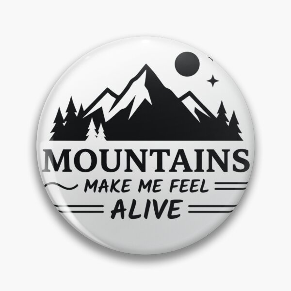 Item preview, Minimalist Mountain Adventure Logo Mountains Make Me Feel Alive designed and sold by GabeMountainArt.