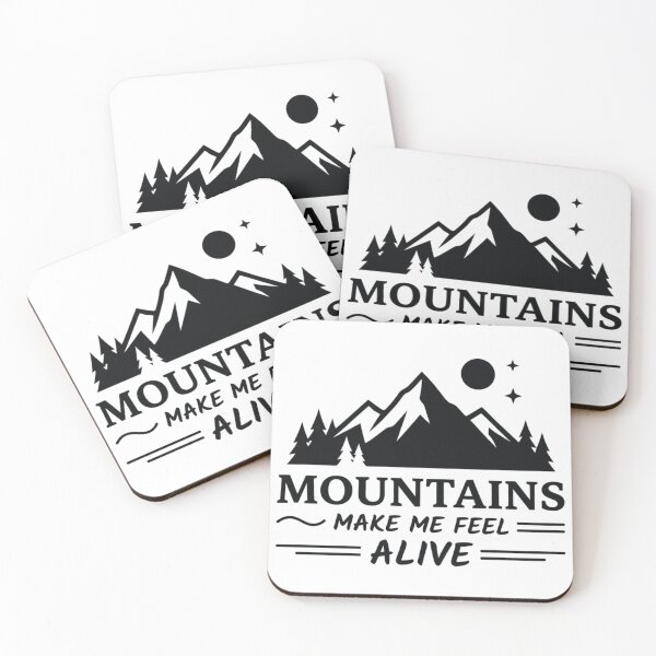 Item preview, Minimalist Mountain Adventure Logo Mountains Make Me Feel Alive designed and sold by GabeMountainArt.