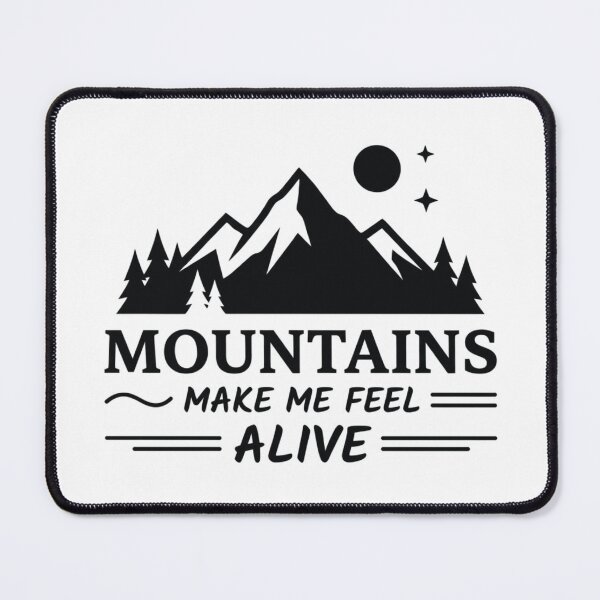 Item preview, Minimalist Mountain Adventure Logo Mountains Make Me Feel Alive designed and sold by GabeMountainArt.