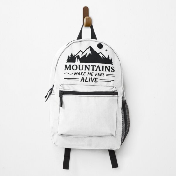 Item preview, Minimalist Mountain Adventure Logo Mountains Make Me Feel Alive designed and sold by GabeMountainArt.