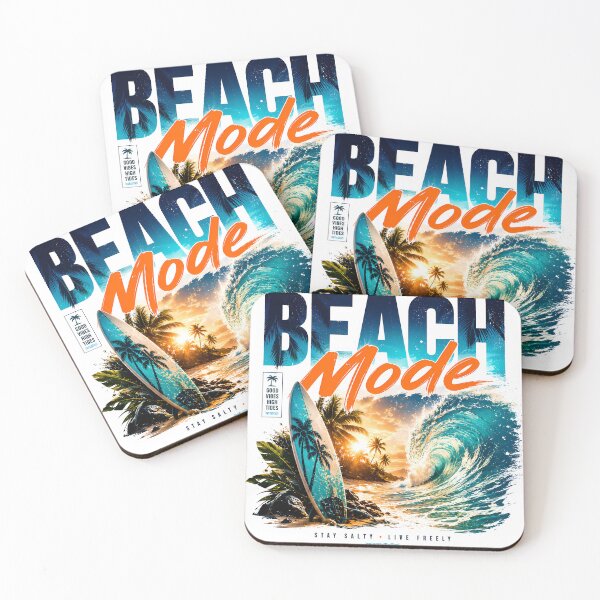 Item preview, Beach Mode Surfing Typography | Tropical Wave Sunset Summer Beach Graphic designed and sold by Genesis-Ink.