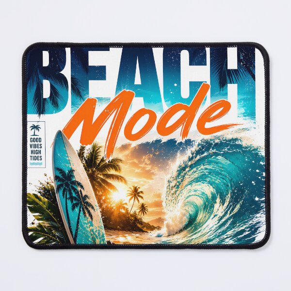 Item preview, Beach Mode Surfing Typography | Tropical Wave Sunset Summer Beach Graphic designed and sold by Genesis-Ink.