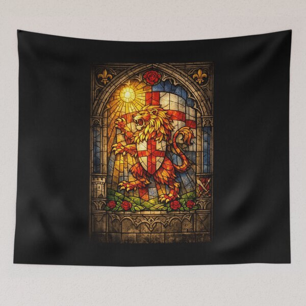 Item preview, St George English Patriotic UK Medieval Stained Glass Gothic  designed and sold by Genius Geek.