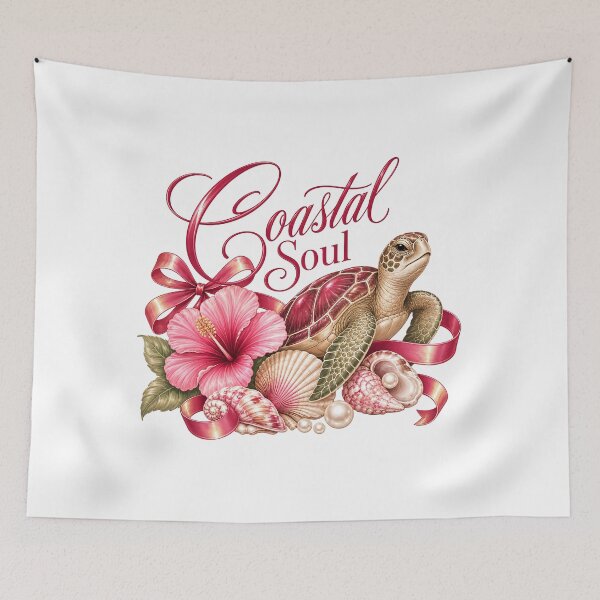 Item preview, Coastal Soul Sea Turtle Design designed and sold by QuirkyCloud Designs.