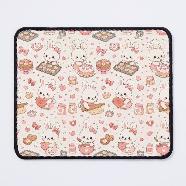 Item preview, Bunny Heart Bakery Kawaii Pattern designed and sold by Soft Berry Studio.