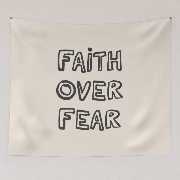 Item preview, Faith Over Fear: Minimalistic Boho Christian Bible Study Typography Art designed and sold by oneofthesedayys.