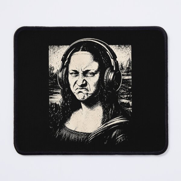 Item preview, Mona Lisa Bass Face Funny Music Lovers DJs Producers designed and sold by Doodletext.