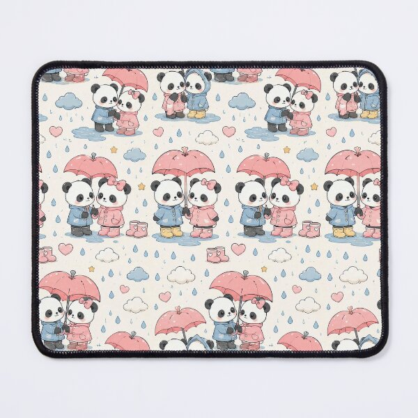 Item preview, Panda Heart Umbrella Kawaii Pattern designed and sold by Soft Berry Studio.
