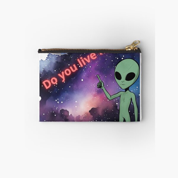 Item preview, Green alien pointing at a planet in space. designed and sold by NithskeBR.