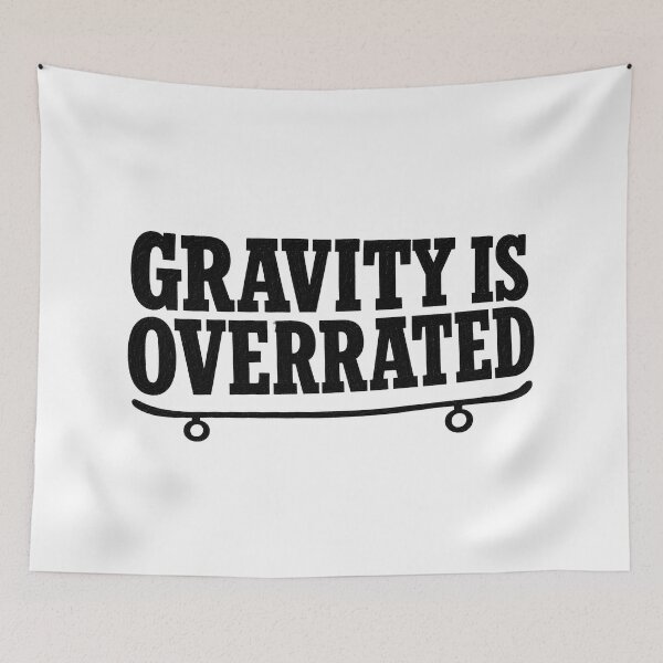 Item preview, Gravity Is Overrated Skate Chalk Slab Serif Tee Sticker Skateboarder Gift designed and sold by sharifex.