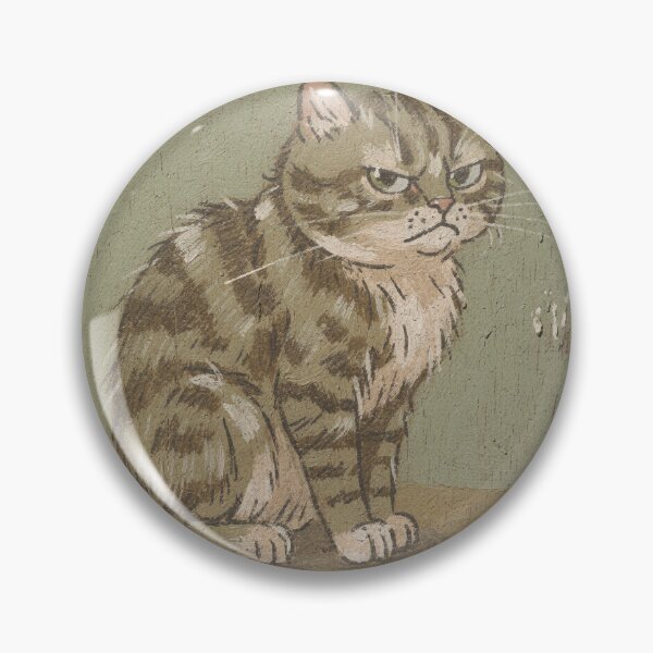 Item preview, Sulking Manx Cat Blaming You for the Rain Folk Art designed and sold by PictorialWhimsy.