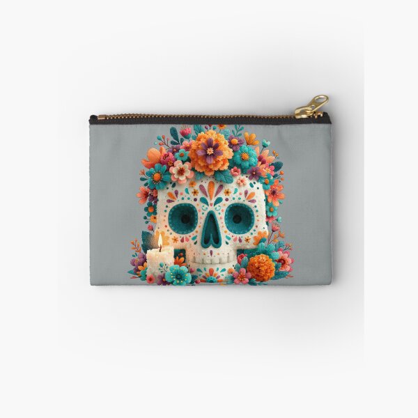 Item preview, Dia de Muertos Sugar Skull Candle | Mexican Folk Art designed and sold by MythicMood.