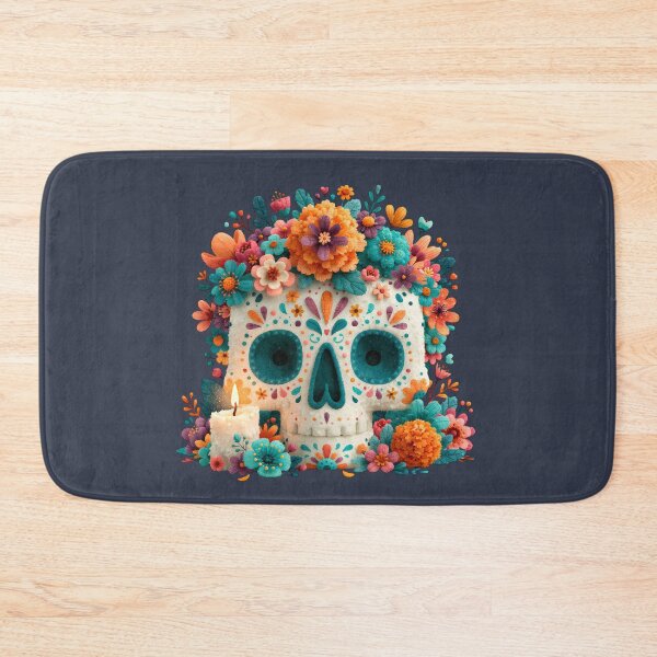 Item preview, Dia de Muertos Sugar Skull Candle | Mexican Folk Art designed and sold by MythicMood.