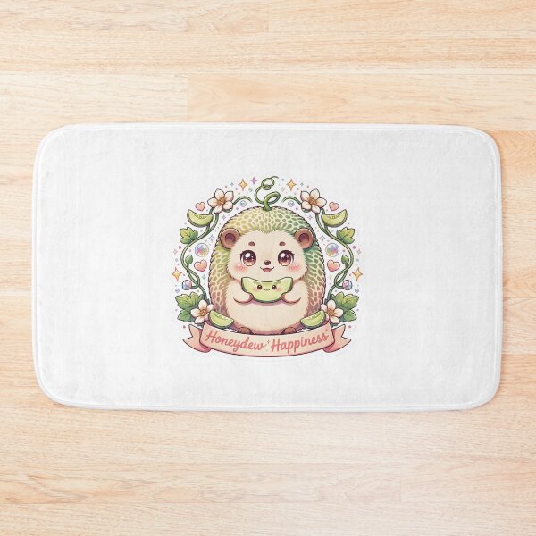 Artikelvorschau, Honeydew Happiness Kawaii Honeydew Hedgehog T-Shirt – Niedliches Melonen-Tier-Sticker-Geschenk für Igelliebhaber, gemütliche Mädchen und Cottagecore-Fans entworfen und verkauft von GemBob Creations.