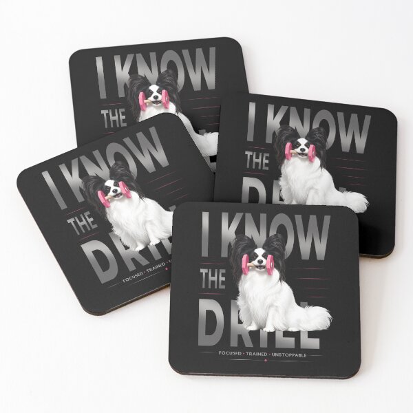 Item preview, I Know The Drill – Papillon Obedience Dog Training Funny Gym Shirt designed and sold by PapillonArtStudio.