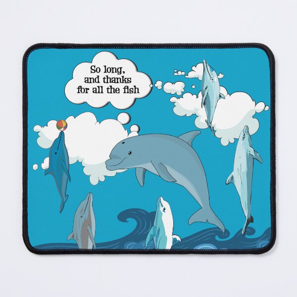 Item preview, So Long and Thanks for All the Fish Retro Sci-Fi Graphic designed and sold by Deviant Logic Design.