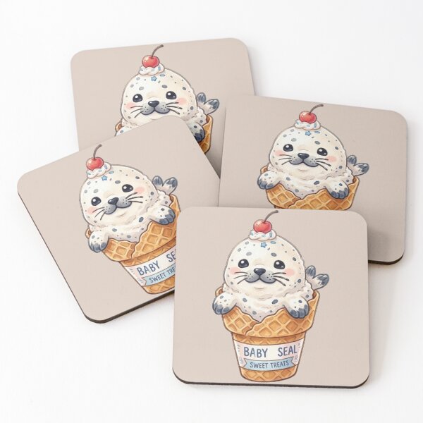 Item preview, "Baby Seal Sweet Treats" Ice Cream Cone designed and sold by Megaera8.