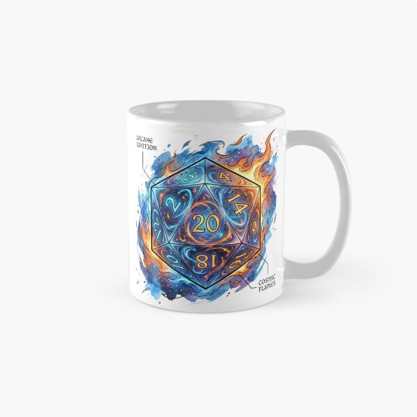 Item preview, Flaming D20 Polyhedral Dice Arcane Cosmic Fire TTRPG Gamer designed and sold by WorldShop17.