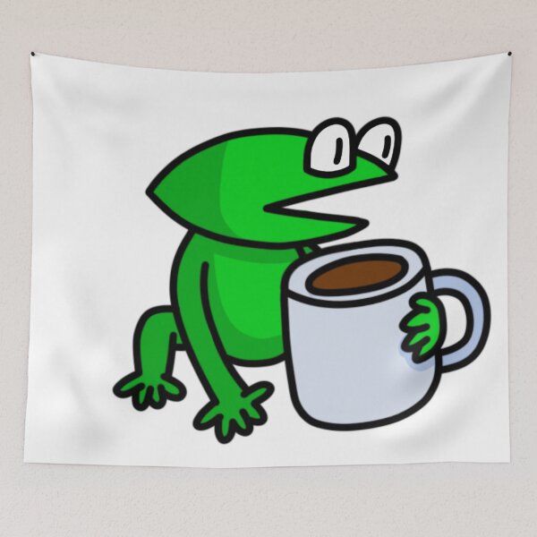 Item preview, frog drinking tea designed and sold by TheCoolestGuyAroundTown.