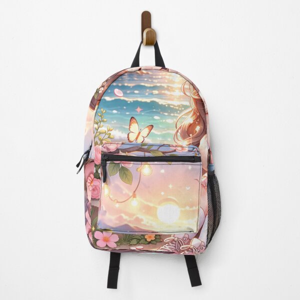 Item preview, Cute Beach Girl Aesthetic | Dreamy Cottagecore Sunset Floral Illustration designed and sold by Yasminfayed05.