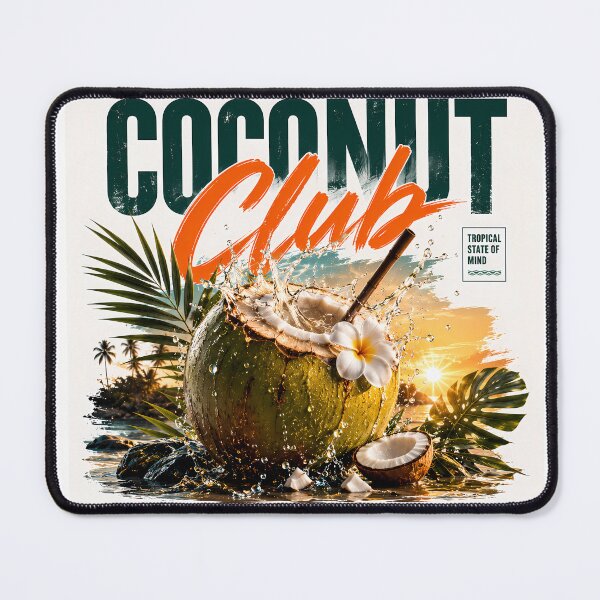 Item preview, Coconut Club Tropical Summer Typography | Beach Coconut Drink Vacation Graphic designed and sold by Genesis-Ink.