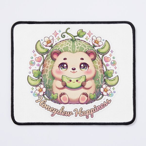 Item preview, Honeydew Happiness Kawaii Honeydew Hedgehog T-Shirt – Cute Melon Animal Sticker Gift for Hedgehog Lovers, Cottagecore & Cozy Girls designed and sold by GemBob Creations.