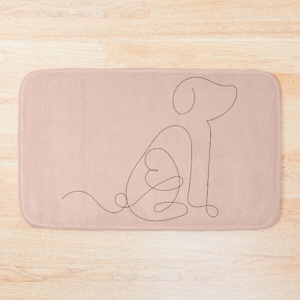 Item preview, Continuous Line Dog with Heart Illustration designed and sold by BuckaBaby.