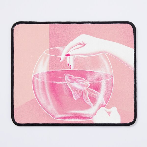 Item preview, Surreal Pink Goldfish Bowl Art Print designed and sold by sunnivamla.