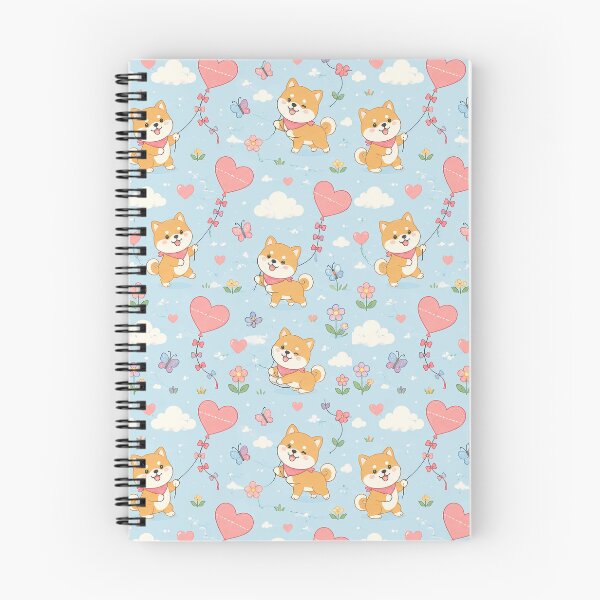 Item preview, Shiba Inu Love Kite Kawaii Pattern designed and sold by Soft Berry Studio.