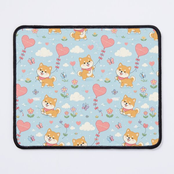 Item preview, Shiba Inu Love Kite Kawaii Pattern designed and sold by Soft Berry Studio.