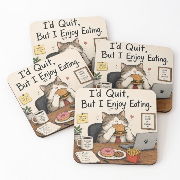 Item preview, I'd quit. But I enjoy eating. designed and sold by CinemaChronik.