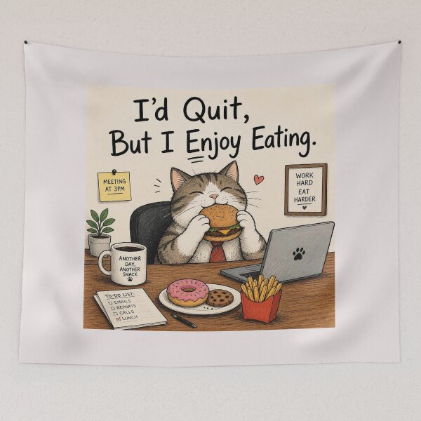 Item preview, I'd quit. But I enjoy eating. designed and sold by CinemaChronik.