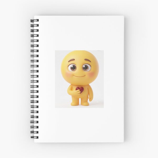 Item preview, Cute Yellow Emoji Character holding a Dark Red Heart designed and sold by Rahul Art Studio.