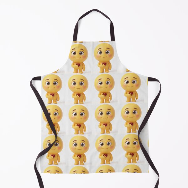 Item preview, Cute Yellow Emoji Character holding a Dark Red Heart designed and sold by Rahul Art Studio.