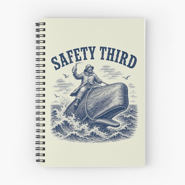 Item preview, Safety Third Funny Sarcastic Nautical Whale Rider Joke designed and sold by Doodletext.