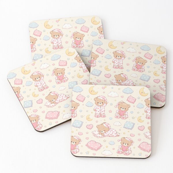 Item preview, Teddy Bear Heart Pajama Kawaii Pattern designed and sold by Soft Berry Studio.