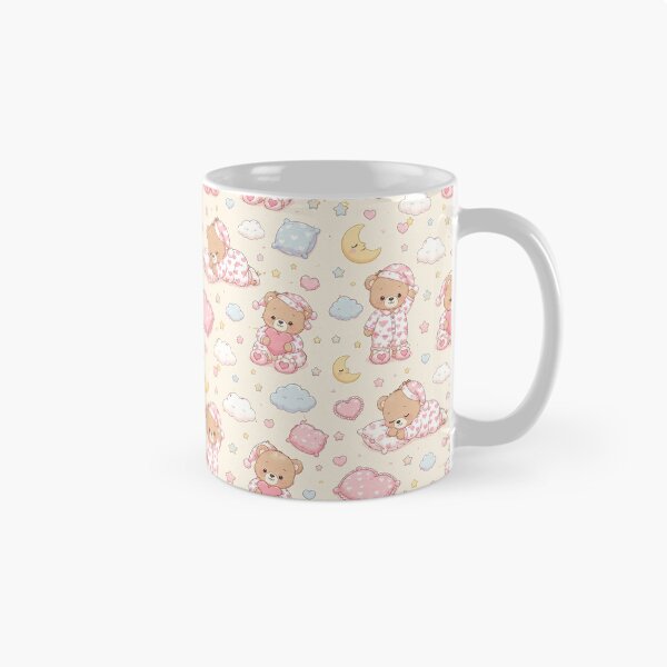 Item preview, Teddy Bear Heart Pajama Kawaii Pattern designed and sold by Soft Berry Studio.