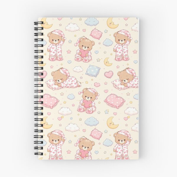Item preview, Teddy Bear Heart Pajama Kawaii Pattern designed and sold by Soft Berry Studio.