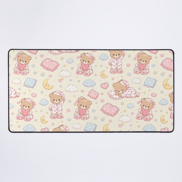 Item preview, Teddy Bear Heart Pajama Kawaii Pattern designed and sold by Soft Berry Studio.