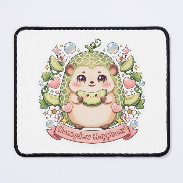Item preview, Honeydew Happiness Kawaii Honeydew Hedgehog T-Shirt – Cute Melon Animal Sticker Gift for Hedgehog Lovers & Cottagecore Fans designed and sold by GemBob Creations.