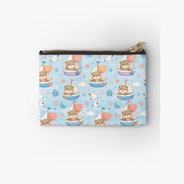 Item preview, Otter Heart Sailboat Kawaii Pattern designed and sold by Soft Berry Studio.