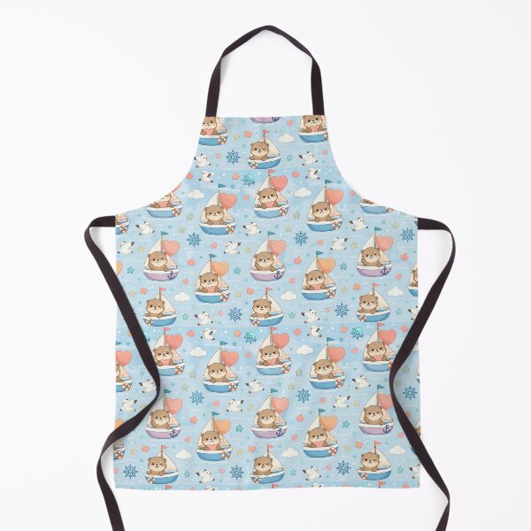 Item preview, Otter Heart Sailboat Kawaii Pattern designed and sold by Soft Berry Studio.