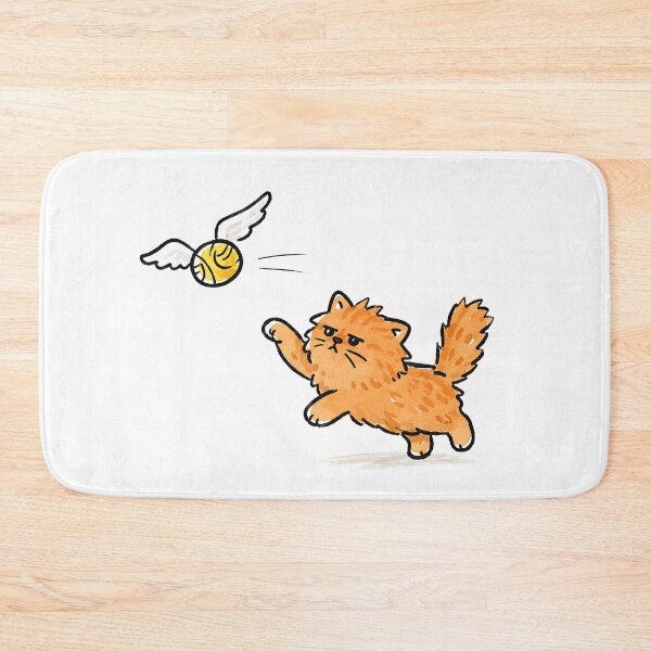 Item preview, Crookshanks Orange Cat Chasing After Golden Snitch designed and sold by pixiedustpaint.