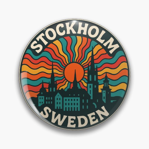 Item preview, Stockholm Sweden Scandinavia Trippy Art Travel designed and sold by TomFrontierArt.