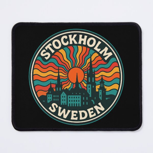 Item preview, Stockholm Sweden Scandinavia Trippy Art Travel designed and sold by TomFrontierArt.