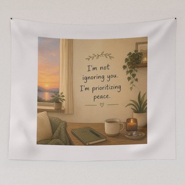 Item preview, I'm not ignoring you. I'm prioritizing peace. designed and sold by CinemaChronik.