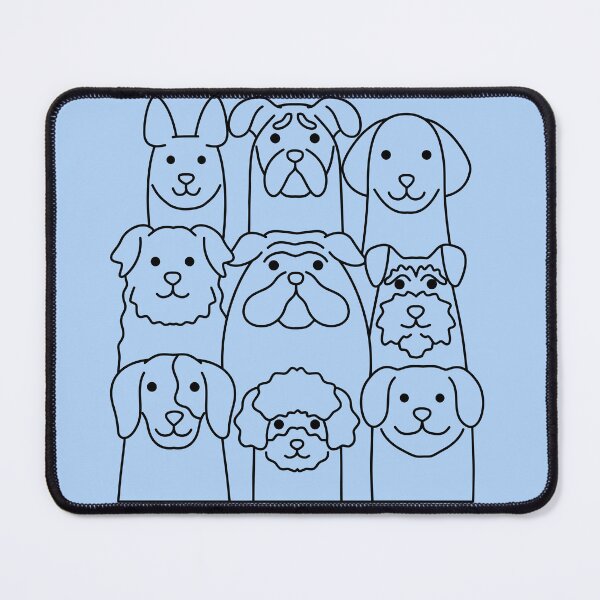 Item preview, Cute Dog Breeds Group Line Art designed and sold by BuckaBaby.